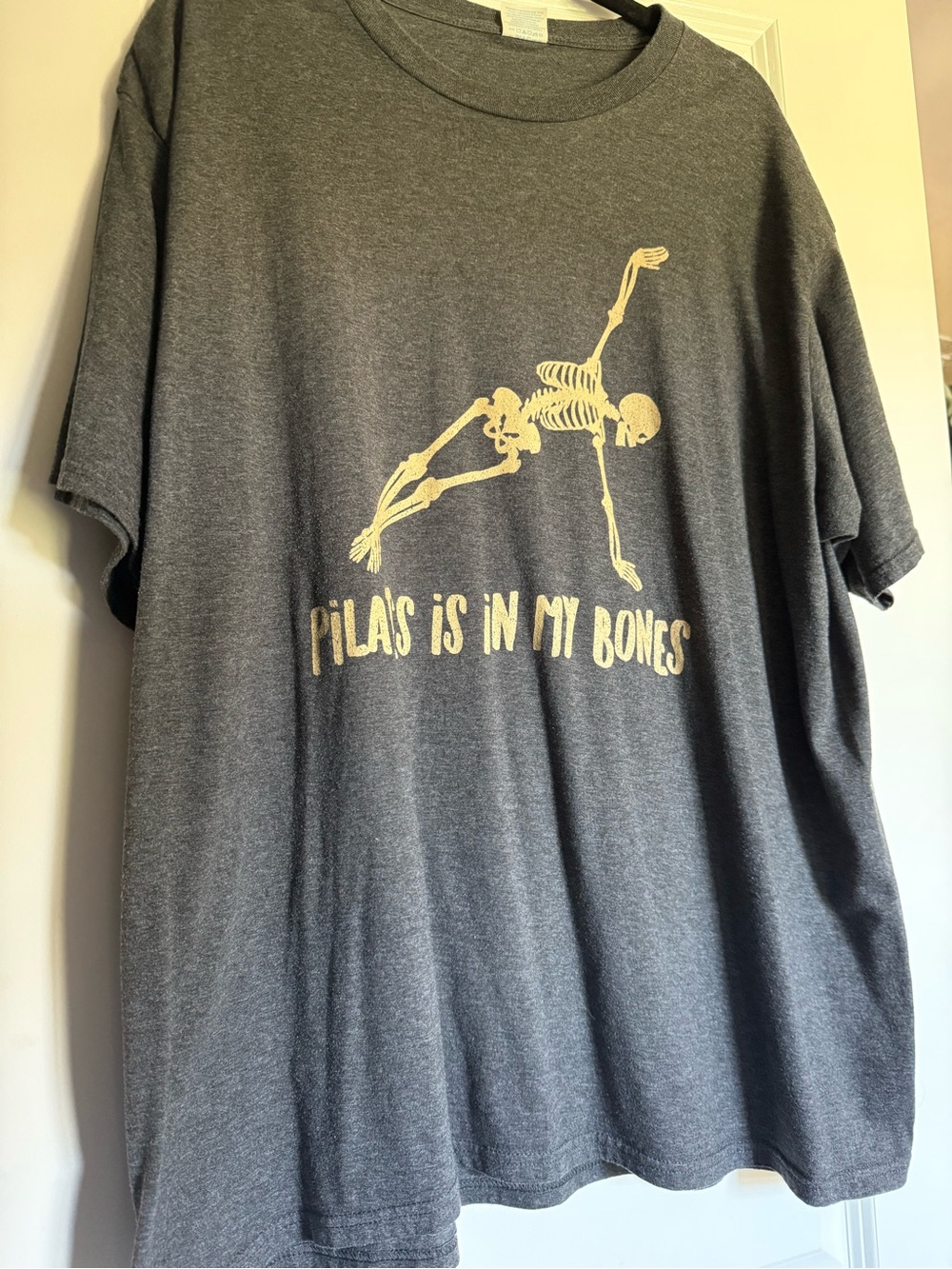 Pilates Is In My Bones Graphic T-Shirt - Charcoal Gray - Picture 3 of 4